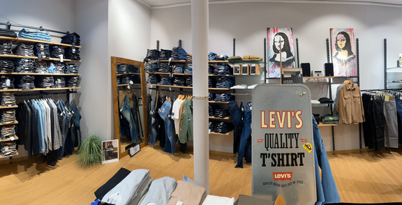 Levi&rsquo;s Bereich im Original Jeans Store Karlsruhe